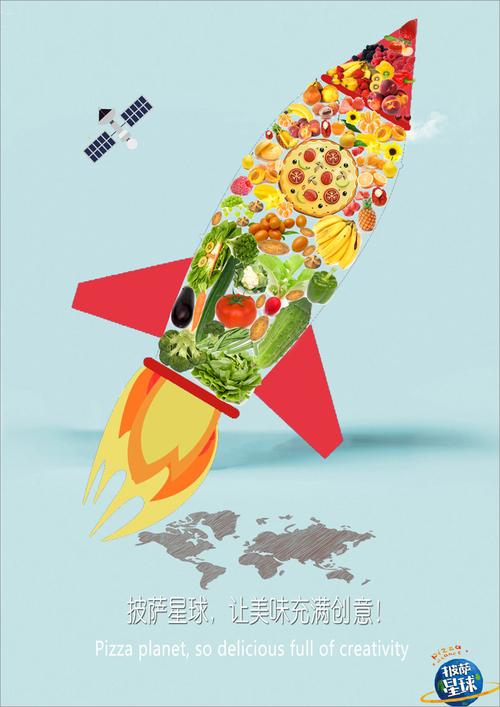 赛披萨星球平面广告 一场视觉与味觉的创意盛宴